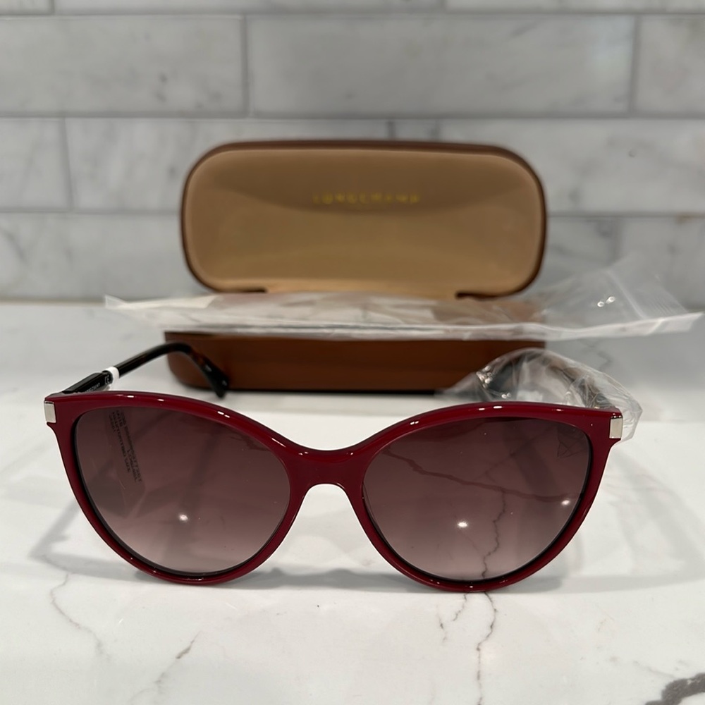 Brand New Longchamp Paris Red/Torto  Sunglasses